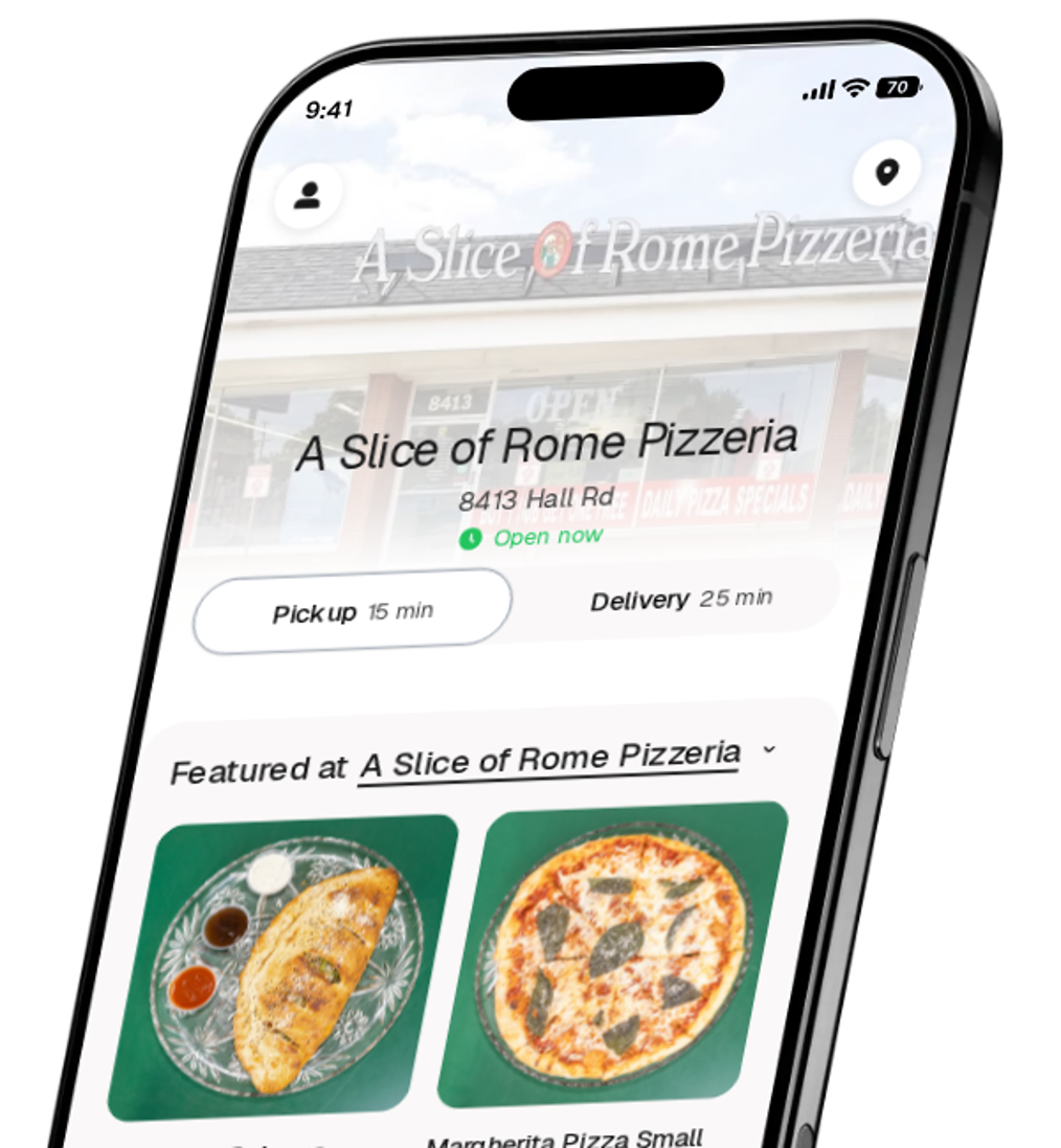 A Slice of Rome Pizzeria app preview
